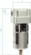 Filtr sprężonego powietrza, G1/4, Eco-Line, ręczny spust kondensatu