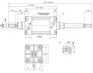 Siłownik ISO15552 D160x50, z dwustronnym tłoczyskiem